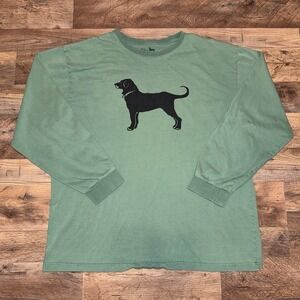The Black Dog Shirt Large Green Outdoors Long Sleeve Preppy Mens